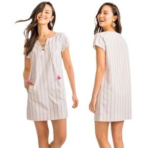 Southern Tide McKenna Dress with Lace Up Tassel